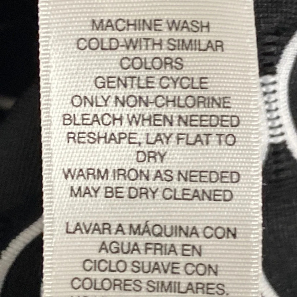 Chico's Black & White Academia Front Zip W/Pockets Textured Jacquard Jacket M - Picture 10 of 10